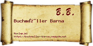 Buchmüller Barna névjegykártya