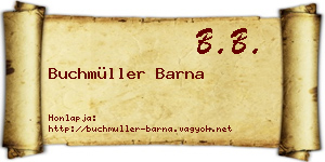 Buchmüller Barna névjegykártya